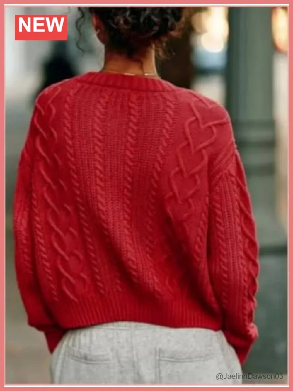 Womens Cropped Cable Knit Cardigan V Neck Button Down Y2K Sweater